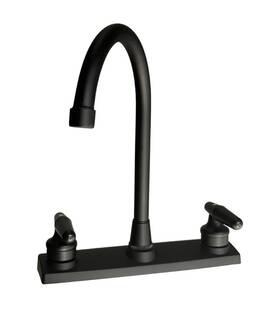 Wt20230808-656794 Ztt High Arc 2-handle Standard Kitchen Sink Faucet Mixer Tap Plastic For Home Rv