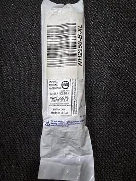 Wh2950-b-xl Zurn Copper Lead-free Water Hammer Arrestor 3/4 Inch 1 5/8 W 5 L