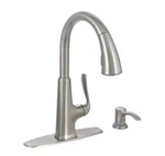 Pfister Single-handle Pulldown Sprayer Kitchen Faucet Stainless Steel F-529-7PDS. Fixed Price $80.00.