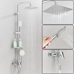 Wall Mounted 8" Rainfall Shower System Faucet Mixer Tap Combo Set. Fixed Price $55.99.