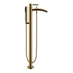 Pemberly Row Transitional 3.5" Brass Bathroom Tub Filler Faucet In Gold. Fixed Price $706.99.