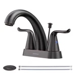 Wowow Bathroom Faucet 4 Inch Centerset Oiled-rubbed Bronze. Fixed Price $79.10.