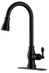 Derengge Oil Rubber Bronze Kitchen Sink Faucet,single Rubbed. Fixed Price $109.99.
