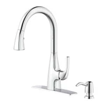 Glacier Bay Calandine Pull-down Kitchen Faucet With Soap Dispenser Chrome. Fixed Price $57.88.