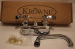 Krowne 14-406L Wallmount, Lever Handle 4" Cc Faucet, 6" Spout Chrome. Fixed Price $84.49.