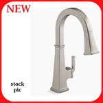 Kohler Riff Single Handle Pull Down Sprayer Kitchen Faucet R12. Fixed Price $179.95.