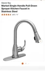 Glacier Bay HD67551-1304 Kitchen Faucet With Pull Down Sprayer + Soap Dispenser. Fixed Price $54.99.