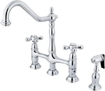 Kingston Brass Heritage 8" Center Kitchen Faucet With Side Sprayer. Fixed Price $305.47.