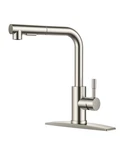 Forious Kitchen Faucets With Pull Down Sprayer, Brushed Nickel Stainless Steel. Fixed Price $59.00.