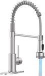 Led Light Kitchen Faucet With Pull Down Sprayer SUS304 Stainless Steel Industria. Fixed Price $101.99.
