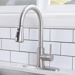 Vccucine Kitchen Faucet With Pull Down Sprayer, Brushed Nickel. Fixed Price $41.02.