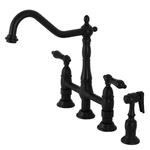 Kingston Brass KS127.PKLBS Duchess 1.8 Gpm Widespread Bridge - Black. Fixed Price $415.97.