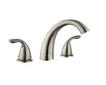 Glacier Bay Builders 2-HANDLE Deck-mount Roman Tub Faucet In Brushed Nickel. Fixed Price $128.90.