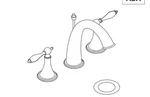 Kohler K-310-4M-PW Finial Widespread Lavatory Faucet White/brass. Fixed Price $1499.99.