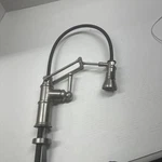 Brizo Artesso Pull-down Kitchen Faucet With Dual Jointed Arm, 63225LF-PN. Fixed Price $345.00.