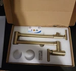 Havin A206 Brushed Gold Double Joints Arm Wall Mount Pot Filler Kitchen Faucet. Fixed Price $65.00.