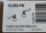 Brizo Rook HL660-PN Roman Tub Lever Handle Kit In Polished Nickel. Fixed Price $40.55.