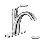Timearrow Chrome Bathroom Faucet, Single Handle Sink For 1 Ho.... Fixed Price $114.86.