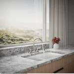 Kohler Maxton Vibrant Stainless Double Handle Deck-mount Kitchen Faucet. Fixed Price $74.95.
