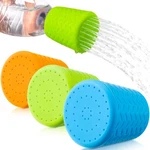3 Pieces Portable Outdoor Shower For Dogs, Sky Blue, Light Green, Orange. Fixed Price $21.73.