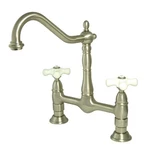 Kingston Brass KS117.PX Heritage 1.8 Gpm Widespread Bridge - Nickel. Fixed Price $302.22.