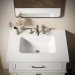 Horow 30X22 Classic Rectangular Ceramic Single Sink Basin Vanity Top White. Fixed Price $145.98.
