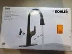 Kohler Safia Pull Down Kitchen Faucet With Soap Dispenser - Matte Black. Fixed Price $129.95.