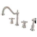 Kingston Brass KB179.AXBS Heritage 1.8 Gpm Widespread Kitchen - Nickel. Fixed Price $337.97.