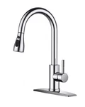 Forious Kitchen Faucet With Pull Down Sprayer Chrome, High Arc Single Handle .... Fixed Price $109.68.