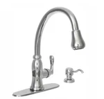 Glacierbay Pavilion 1-HANDLE Pull-down Kitchen Faucet With Soap Dispenser-chrome. Fixed Price $96.90.