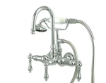 Kingston Brass Vintage Wall Mounted Clawfoot Tub Filler With Handshower # CC8T1. Fixed Price $398.00.