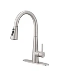Aimadi Kitchen Faucet With Pull Down Sprayer High Arc 360 Brushed Nickel. Fixed Price $129.90.