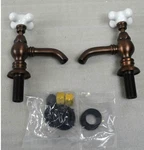 Nottingham Brass Porcelain Cross Point Handle Sink Faucet Oil Rubbed Bronze. Fixed Price $50.40.