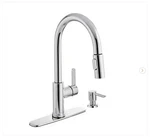 Glacier Bay Paulina Single-handle Pull-down Sprayer Kitchen Faucet Chrome. Fixed Price $49.95.