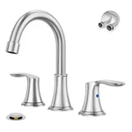 Phiestina Widespread 8 Inch 3 Holes Brushed Nickel Bathroom Faucet Two Handle.... Fixed Price $55.42.