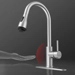 Watersong Touchless Kitchen Faucet 4 Sink W/ Smart Sensor Brushed Nickel New. Fixed Price $45.77.