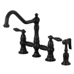 Kingston Brass KS3270ALBS Kitchen Faucet With Side Sprayer. Fixed Price $465.66.