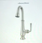 American Standard Bar Faucet - Delancy One Handle Pulldown Spout Ss. Fixed Price $225.00.