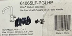 Brizo Odin 61065LF-PGLHP Bar Faucet,polished Gold *new*. Fixed Price $239.99.