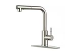 Forious Pull Down Single Kitchen Faucet W/ Deck Plate, Handles & Line- Bn. Fixed Price $38.50.