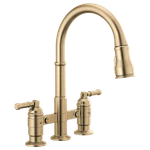 Delta Broderick 2390L-CZ-DST Two Handle Pull-down Bridge Kitchen Faucet Bronze. Fixed Price $1176.48.