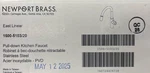 Newport Brass 1500-5103/20 Pull Down Kitchen Faucet,stainless Steel *read*. Fixed Price $531.99.