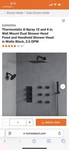 Everstein Dual Shower Head Ceiling Mount Fixed+handheld 8-SPRAY Matte Black. Fixed Price $250.00.