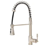 Akdy Commercial Spring Neck Pull-down Kitchen Faucet Single Handle Brushed. Fixed Price $64.99.
