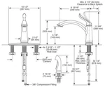 Delta Faucet 4453-DST Kitchen 1-HANDLE 8" Brass 1.8 Gpm Compression. Fixed Price $305.07.