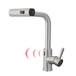 Gimili Touchless Kitchen Faucet Pull Down Sprayer 15" Brushed Nickel Single Hole. Fixed Price $149.98.