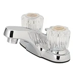 Lavatory Faucet With Pop-up, Acrylic Handles, Chrome 242436. Fixed Price $62.54.