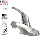 Hybrid Metal Lavatory Faucet Single Handle Pop-up Included Low Lead High Quality. Fixed Price $47.08.