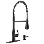 Moen Essie 87814BL Pull Down Kitchen Faucet,matte Black *read*. Fixed Price $143.19.