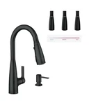 Moen 87627EIBL Pull Down Faucet With Colorcue Indicator - Black New. Fixed Price $159.00.